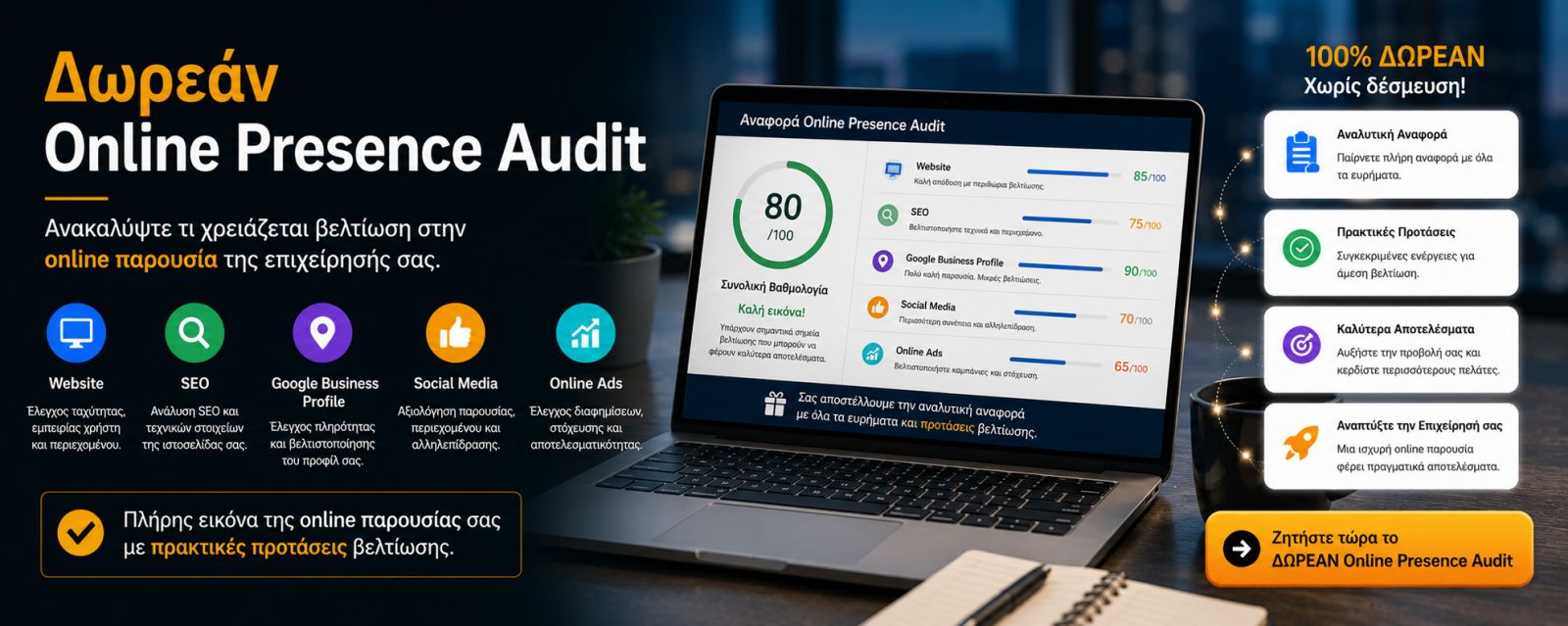 Δωρεάν Online Presence Audit